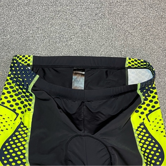 Sportneer Padded Cycling Biking Shorts Mens Size XL Black Yellow MTB - Picture 2 of 10